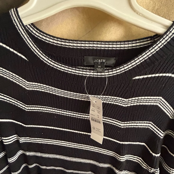 New J Crew Dress Stripes Bodycon Sweater Stretch SZ Medium - Picture 9 of 10